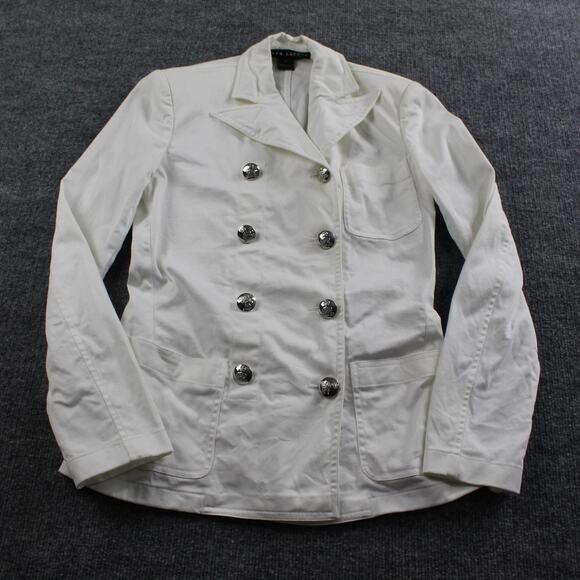 Ralph Lauren Black Label Blazer Womens 2 Double Breasted Nautical Academia Work - Picture 1 of 13